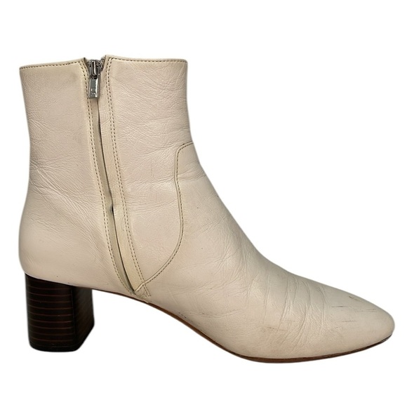 Loeffler Randall White Leather Ankle Boots Gema Booties Size 9.5 - Picture 8 of 11